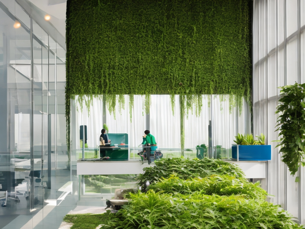 Green and airy office space